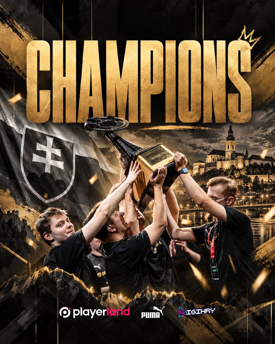 UNiTYesports_eu's tweet photo. CHAMPIONS OF SLOVAKIA! 🇸🇰🏆

A huge thank you to everyone who supported us along the way! ❤️👏

This one is for you! 🖤💛 https://t.co/6i87p0FVzr