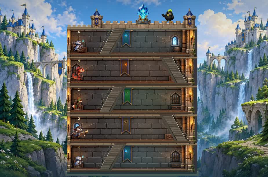 EndlessTowerYS's tweet photo. @BenVibrantt Salut ! Je développe Endless Tower, un tower defense vertical sur navigateur. Fusionner renforce un gardien, mais retire un étage.
Capture réelle 1.41.0. Démo en développement aidée par l’IA, visuels provisoires.
https://t.co/zQqzYD7f6O https://t.co/tQj2Nbpw92