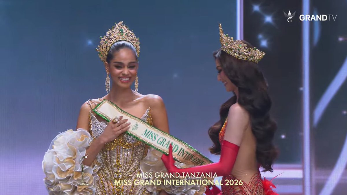 ABSCBNNews's tweet photo. A GRAND MOMENT FOR TANZANIA!

Tanzania's Jihan Dimack is Miss Grand International 2026. (📷: GrandTV/YouTube) https://t.co/z0rG4YSQEc