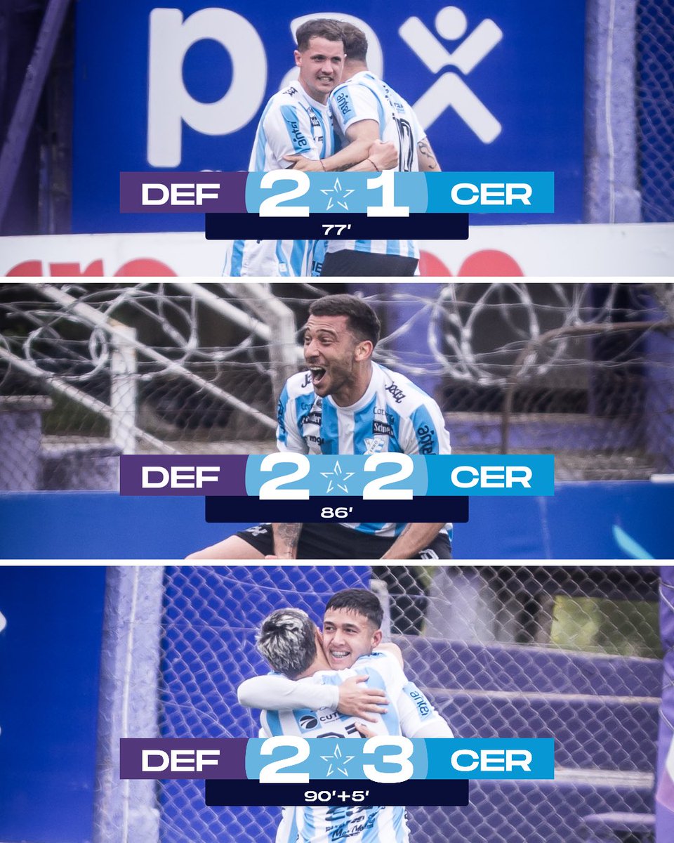 LigaAUF's tweet photo. 🚬 FÚTBOL URUGUAYO. 

@CACerro_oficial lo remontó con un jugador menos. Del 0-2 al 3-2. 

#FábricaDeTalentos🌎 https://t.co/3FmLPsifSu