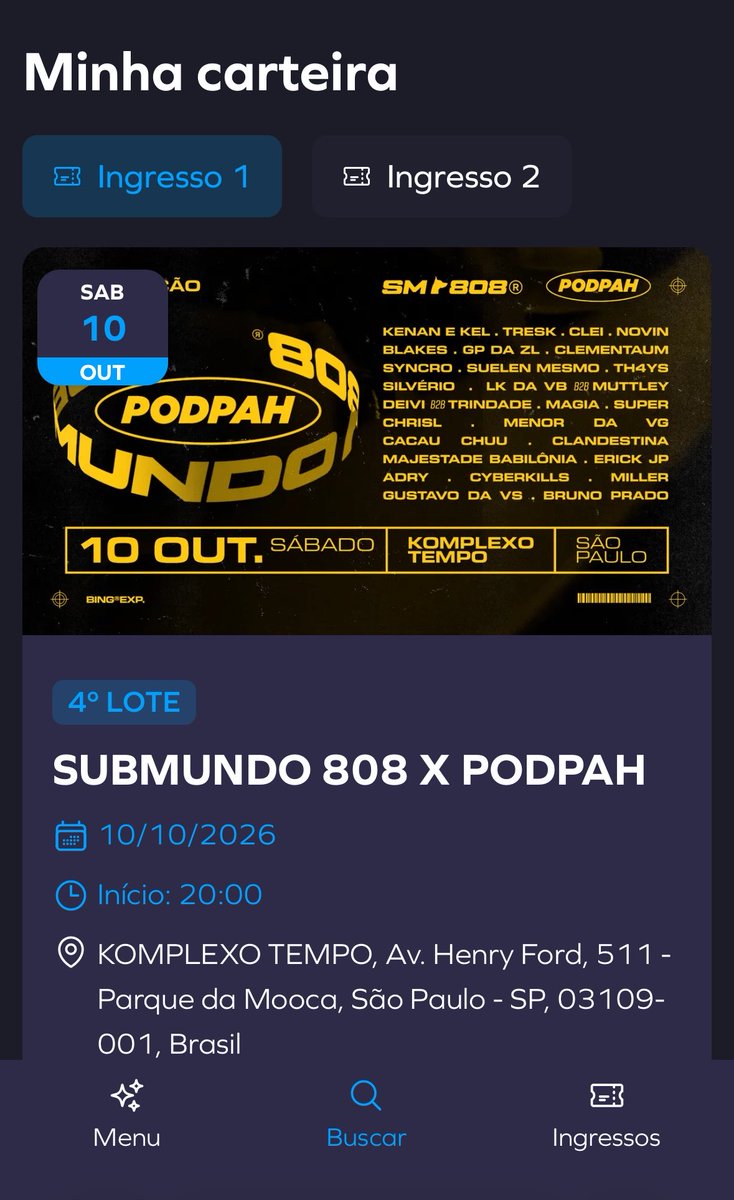 juanmolopes's tweet photo. Vendo Ingresso Submundo 808 Podpah 10/10

R$100 cada https://t.co/eEK1IPAlJk