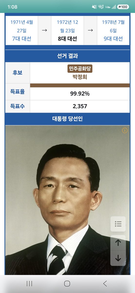 windblownleaf's tweet photo. 민주주의 국가에서 득표율 99.92% 받으면 보통 독재라고 함. https://t.co/64rGJMBpoy