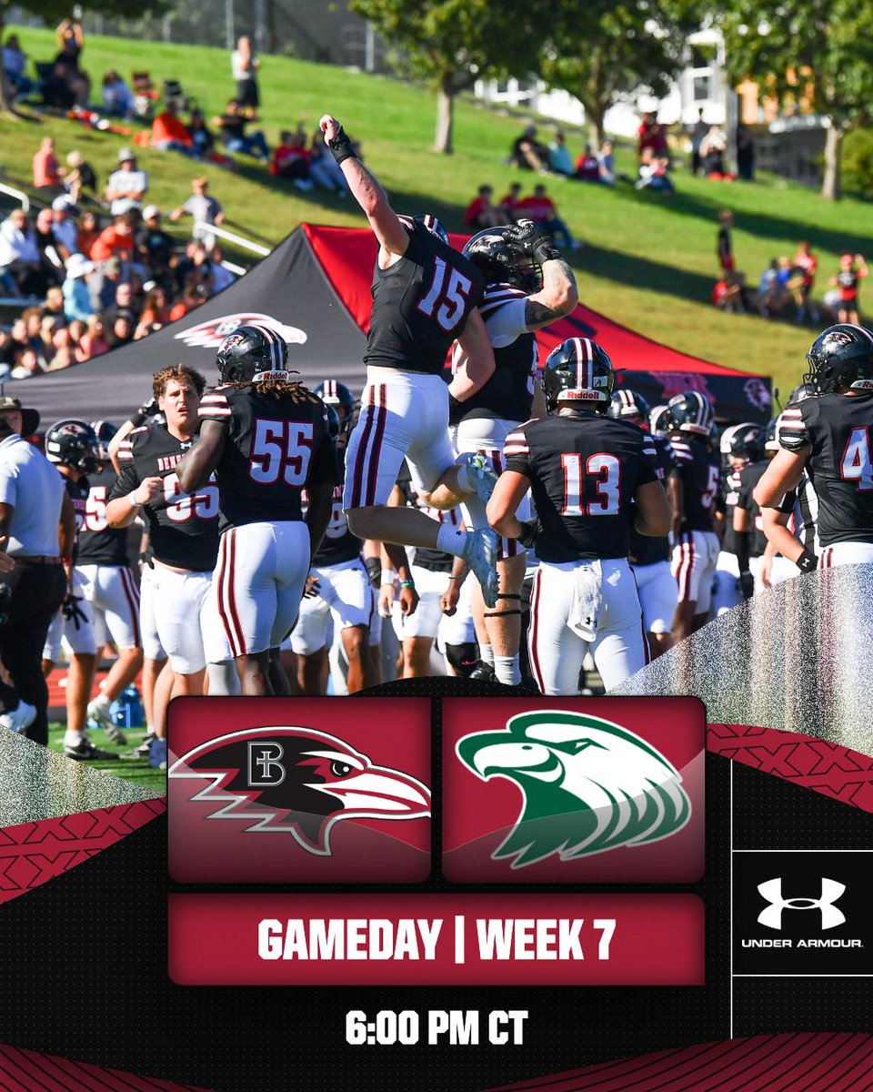 RavenFootballBC's tweet photo. ‼️ Week 7 ‼️ Tune in tonight at 6 PM CT as your Ravens are on the road @ Central Methodist. Links below to watch, follow the stats and listen!⬇️

Watch: https://t.co/AxNlzIBP8Y
Listen: https://t.co/E1Fp9uu9XZ
Stats: https://t.co/F4izfeXkkk https://t.co/CYeSnIUBK4