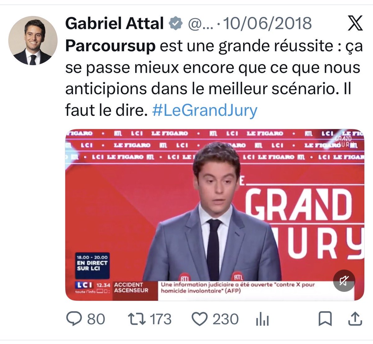 smith51_a's tweet photo. Gabriel Attal a un message pour la jeunesse👇 https://t.co/ang1Vq5pH2
