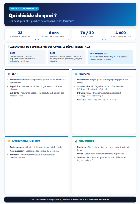 Capcitoyen's tweet photo. @J_Bardella @LCI Une petite réforme du territoire ??? 
Suppression des départements -> compétences transférées aux régions (celle d'avant 2016) et Hausse des décisions et pouvoirs financiers au plus près des besoins. supprimons notre mille-feuilles administratif https://t.co/DcyG3wglvn
