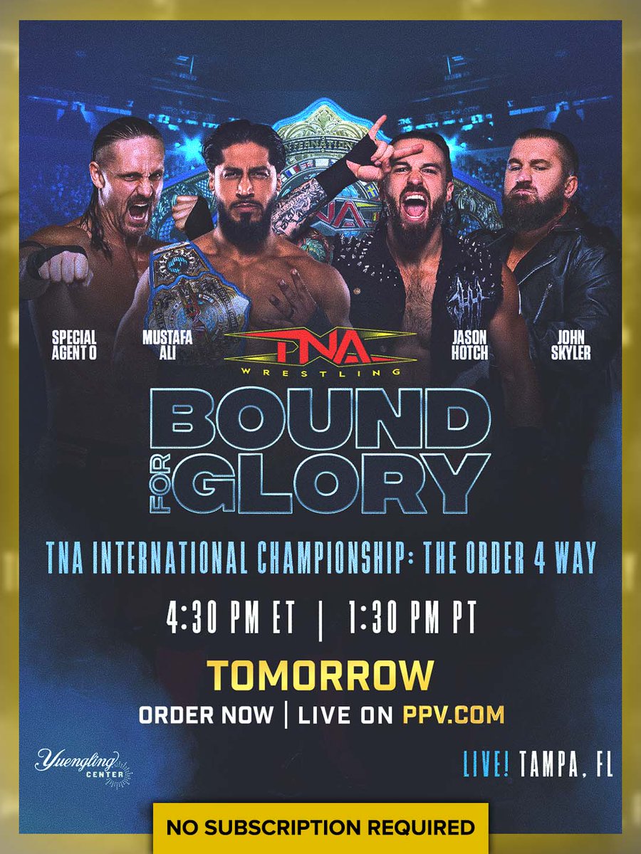 ppv_com's tweet photo. BOUND FOR GLORY GOES DOWN TOMORROW 🤯

#TNABoundforGlory l Live on https://t.co/LlTIlTSgNl https://t.co/K13dXBO8fJ
