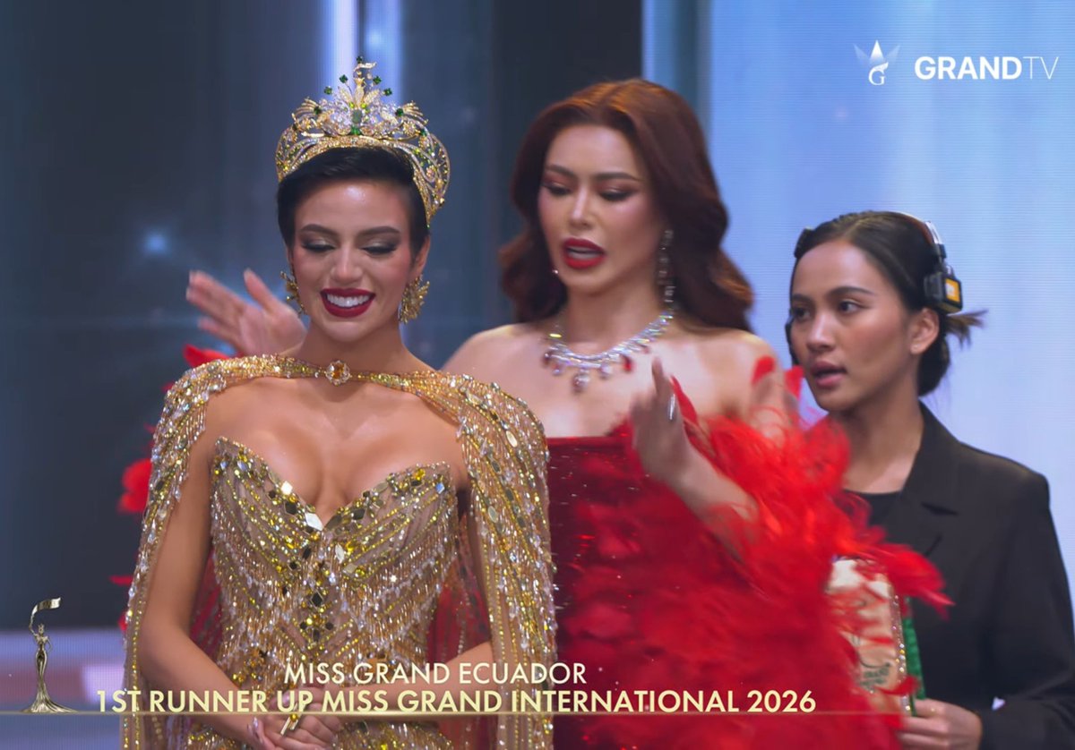 Tendenciasx_ecu's tweet photo. "Shyare"

Porque finalmente la ecuatoriana quedó en 2do lugar en el certamen Miss Grand International 2026.

#Shyare #MissGrandInternational https://t.co/joGI5Mxr3j