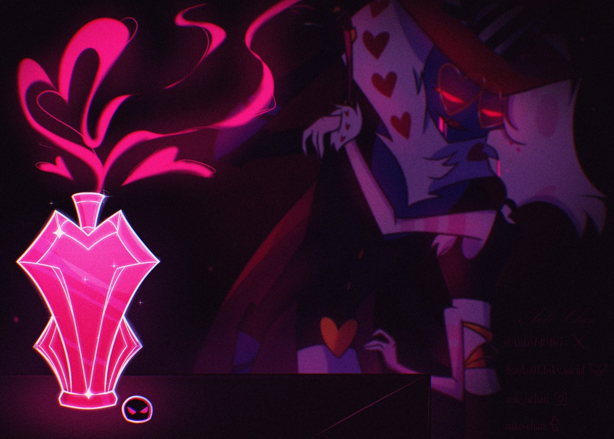 Auko140465's tweet photo. 𝑇ℎ𝑒 𝑙𝑜𝑣�� 𝑝𝑜𝑡𝑖𝑜𝑛
#hazbinhotel #Valentino #Angeldust #fanart https://t.co/BGFINwJBoV