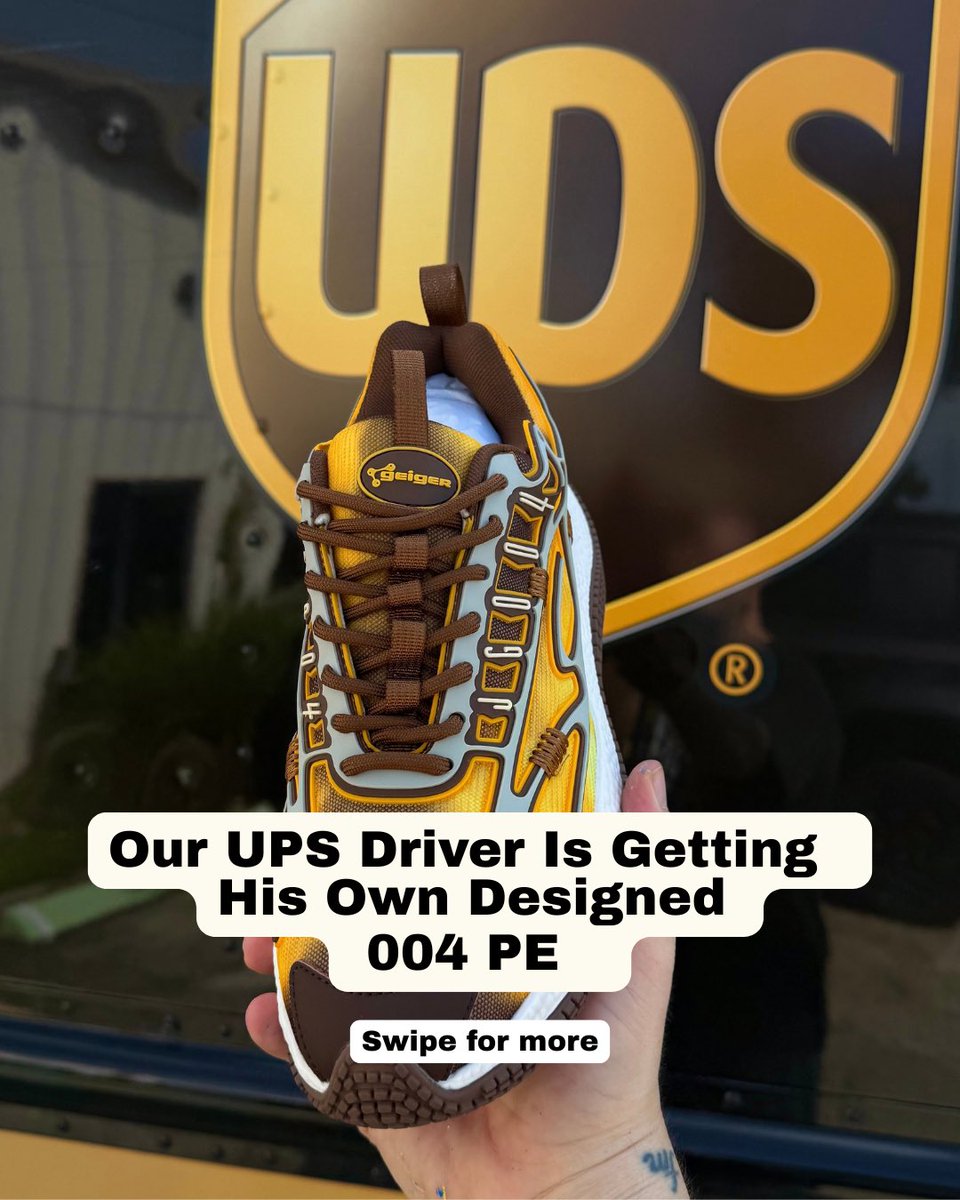 JohnGeiger_'s tweet photo. The @UPS PE 004!! Rain Or Shine, Bruce Has Showed Up Everyday For Years!! We’ve Talked For Years About Making Him His Own Color way or “Player Edition”. The Heat Map Like Design On The Mesh Was Intended To Show The Steps Per Day While Also Keeping That @ups Color Scheme on The Cage. What Yall Think?!?
