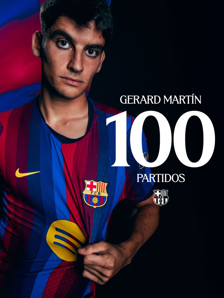 FCBarcelona_es's tweet photo. ¡100 partidos defendiendo la camiseta del Barça! 💙❤️
¡Enhorabuena, Gerard! 👏 https://t.co/IyCS6MvX2u