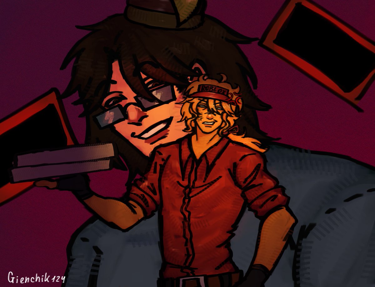 Giena1234's tweet photo. Finally, some full-fledged art that I was able to draw. 
#pizzaburger #007n7 #elliot #art https://t.co/khJfsyhEl0