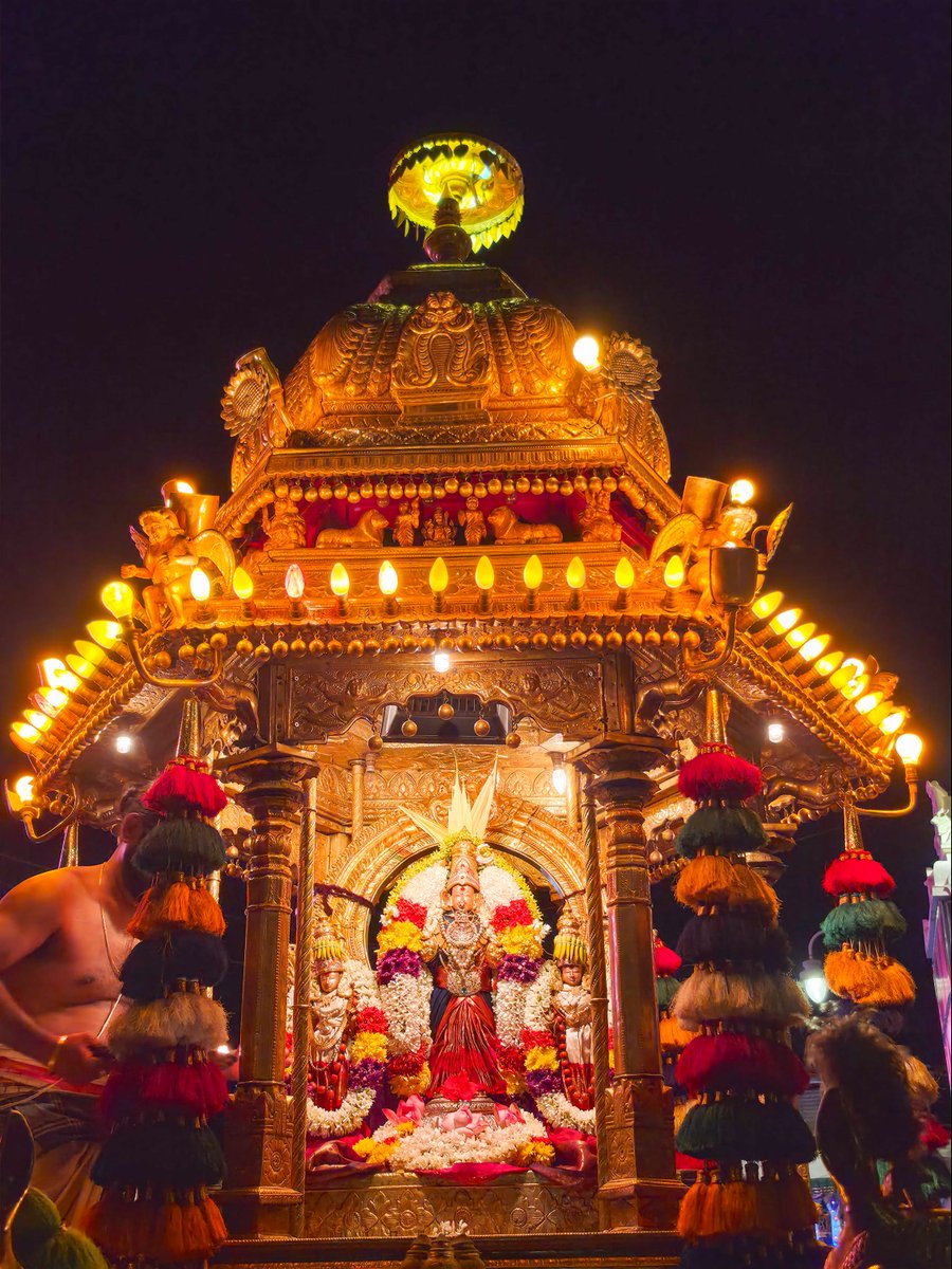 KanchiMatham's tweet photo. Swarna Rathotsavam performed to Sri #Kanchi Kamakshi Ambal at #Kanchipuram this evening (10 October. 2026 - Amavasya) #kamakoti https://t.co/CQbeR2VsZR