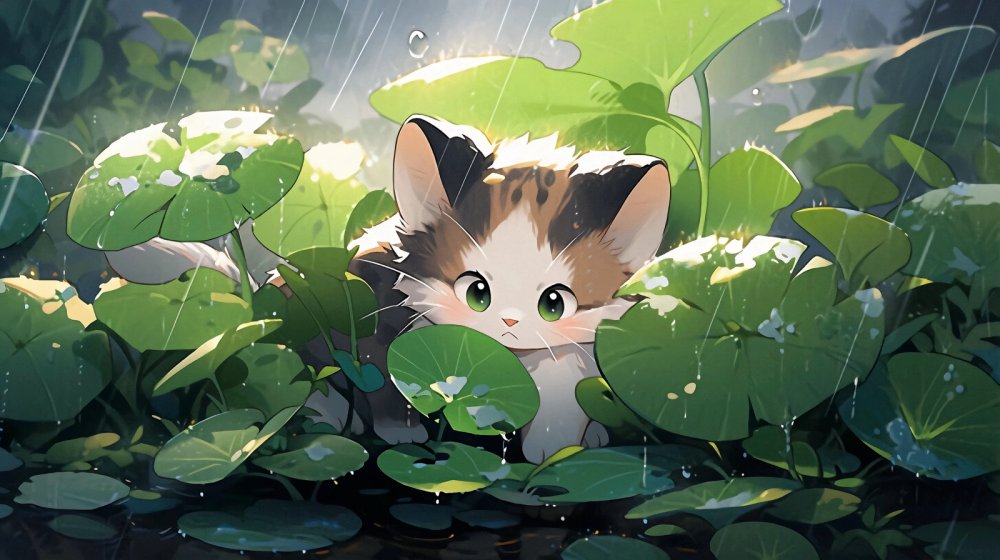 UnSub5389's tweet photo. [庭園で遊ぶ猫が、翼を持った妖精を軽やかに弾き飛ばした瞬間！] https://t.co/LpRorGRrcB