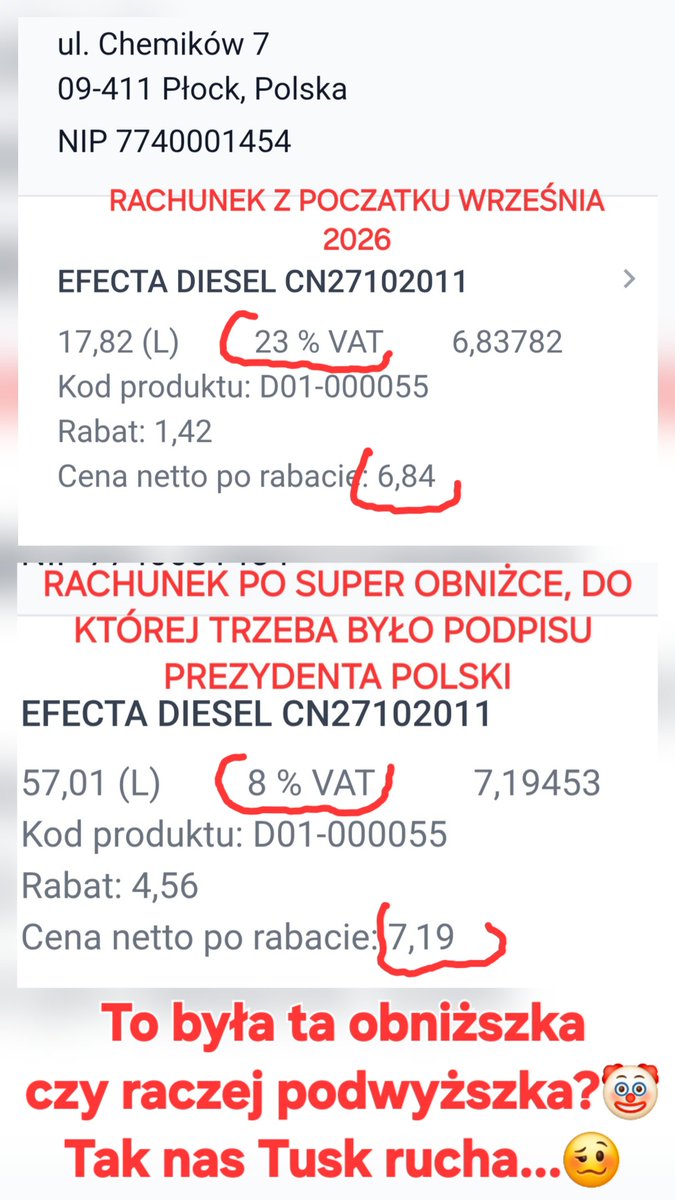 Don_Klapko's tweet photo. @pachula24 Gdzie tańsze paliwo @donaldtusk ⁉️
POLACY pytają🤡 https://t.co/8VxAchNrof