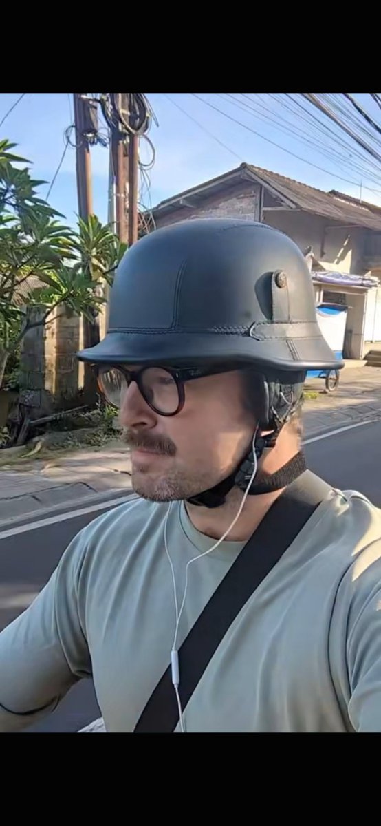 Wisdumbs's tweet photo. @YourWaifu @svenstoffels Sven can't afford a car. He rides bitch in some zionist Nazi's sidecar. Note his grandma physique https://t.co/1taTKmVGxn