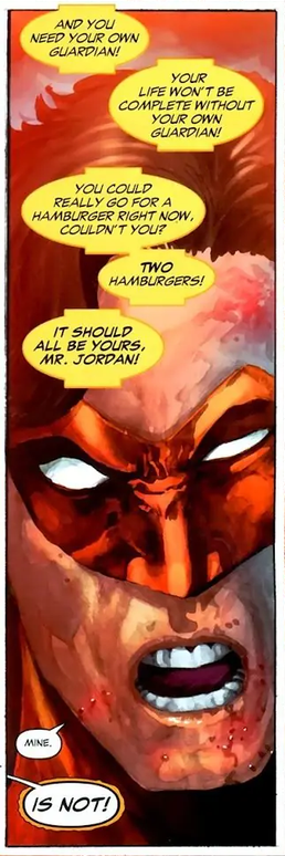 Luke_Maxxing's tweet photo. Hal is so poor that even possessed by the spirit of Greed the extent of his imagination for non cosmic material gains is being able to buy 2 hamburgers at once https://t.co/HrwzgSbGDf