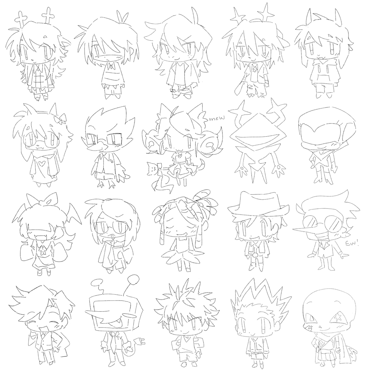 viscogone's tweet photo. Deltarune chibis... Some characters i have never drawn before too https://t.co/NL6QGGtIe6
