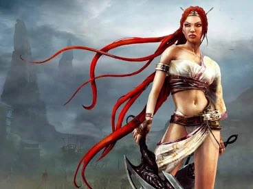 RoyoRene's tweet photo. Yall don’t know about female Kratos, this is who laufey wanna be… 

Nariko https://t.co/10oLXbD4OV