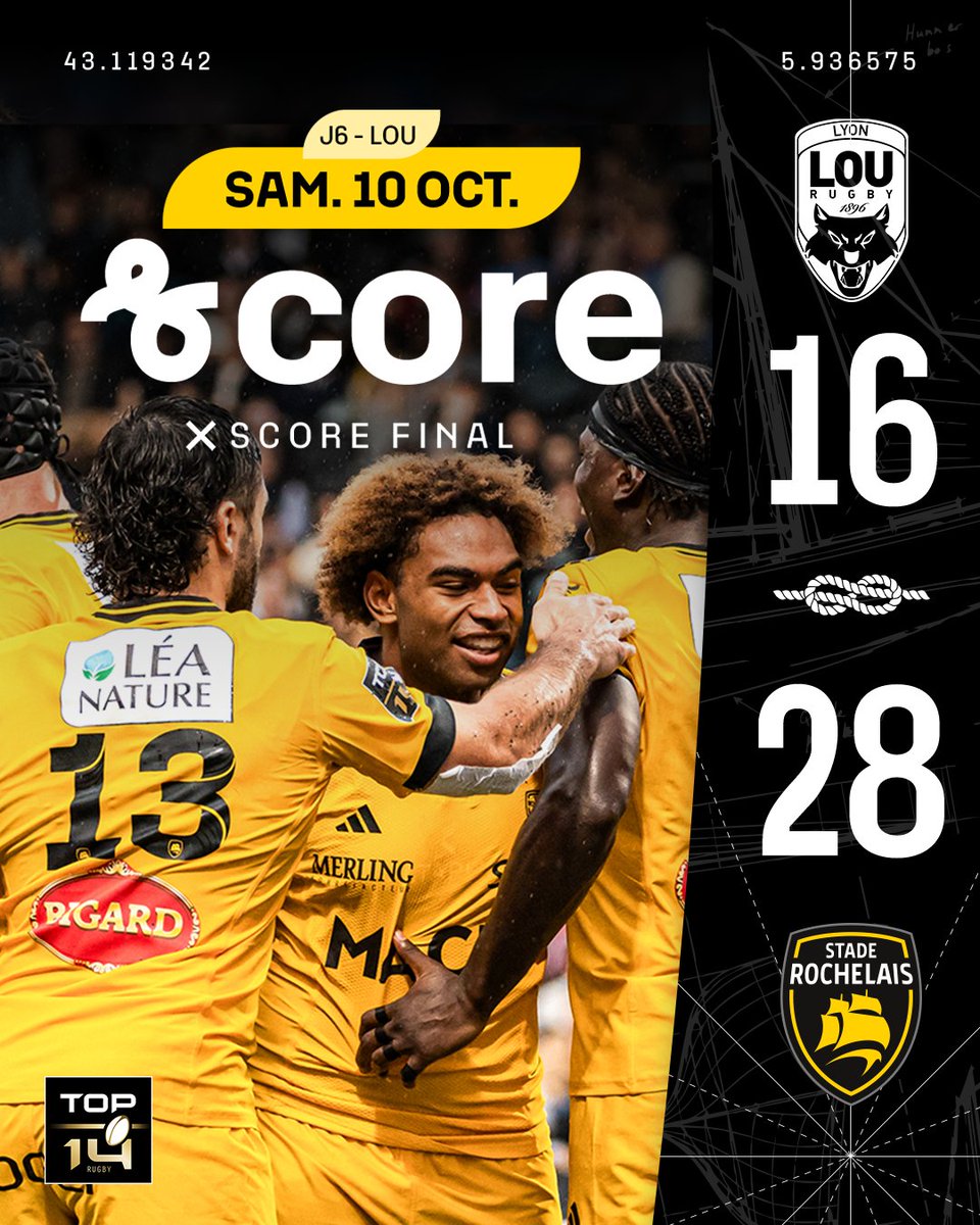 staderochelais's tweet photo. 80' ‣ C'est terminé ! Nos Maritimes décrochent un deuxième succès à l’extérieur et repartent avec un précieux bonus offensif ! 💪
🐺 16 - 28 ⚓
#LOUSR | #Top14 | #FievreSR https://t.co/Ot0mWhh6Xd