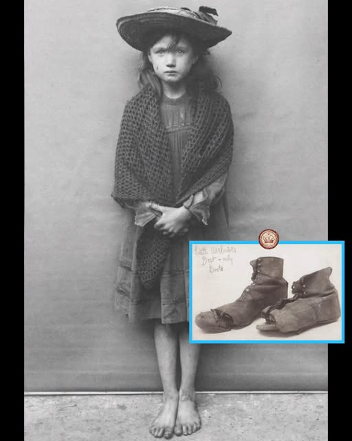Alexandr4Denman's tweet photo. Adelaide Springett was just 8 years old when photographer Horace Warner took the haunting 1901 portrait titled “Adelaide Springett in All Her Best Clothes.” Her boots were so worn she was too embarrassed to wear them. He photographed those as well: "Little Adelaide's best and only boots".
At the time, Adelaide and her mother were living in a Salvation Army shelter reflecting the brutal poverty endured during the Victorian era in London’s East End.
Horace Warner was a Sunday school teacher at the Bedford Institute Quaker Mission in East London. He photographed impoverished local children to document the harsh conditions in which they lived. In 1912, the Bedford Institute published his photographs alongside short stories Warner had written about the children, using the leaflets to raise money to help East London’s poor.
Adelaide’s story didn’t end with the photograph. She survived. She lived through both World Wars and died in Fulham in 1986 at the age of 93 years old
Where are our reparations for the poor conditions of our country and its people while we were spending money stopping slavery in other foreign countries?