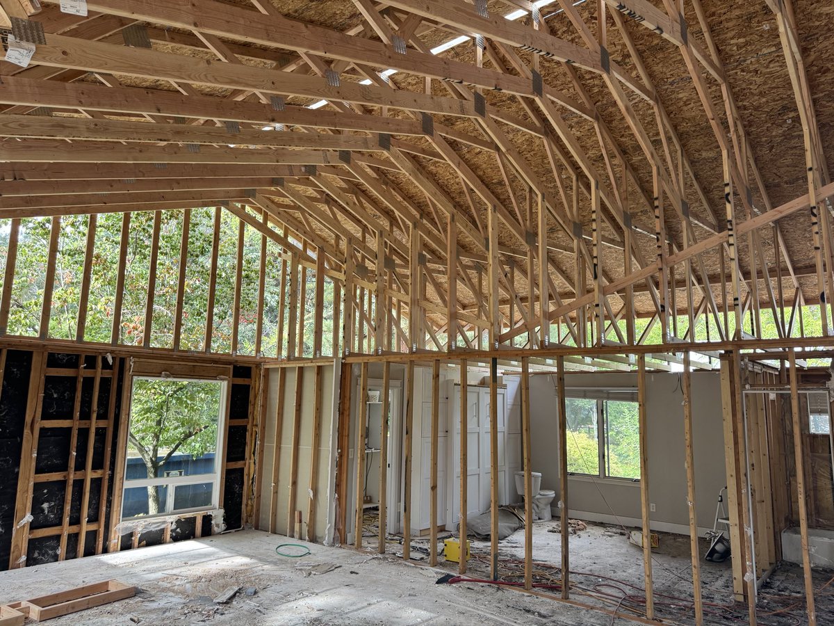 CoFoundersNik's tweet photo. 𝕏 I need YOUR help!!

Our entire house is down to the studs. 

What should I be doing in THIS phase (before drywall) that most don’t think of?

The best I’ve come up with is running Cat6A cabling… https://t.co/zxoNTOcF5J