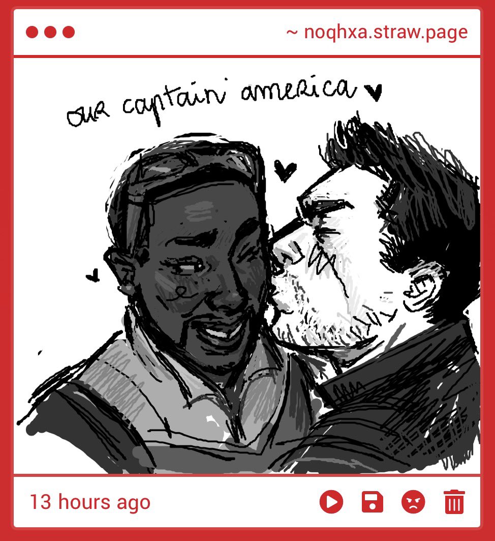 noqhxa's tweet photo. OMG HELLO????? this is beautiful sam looks so so pretty and bucky kissing him on the cheek???? thank you sm anon this is so cute and pretty and WOW the effort put into this 😭❤️❤️ https://t.co/AmVoKn7eqG https://t.co/mIHyRfegyo