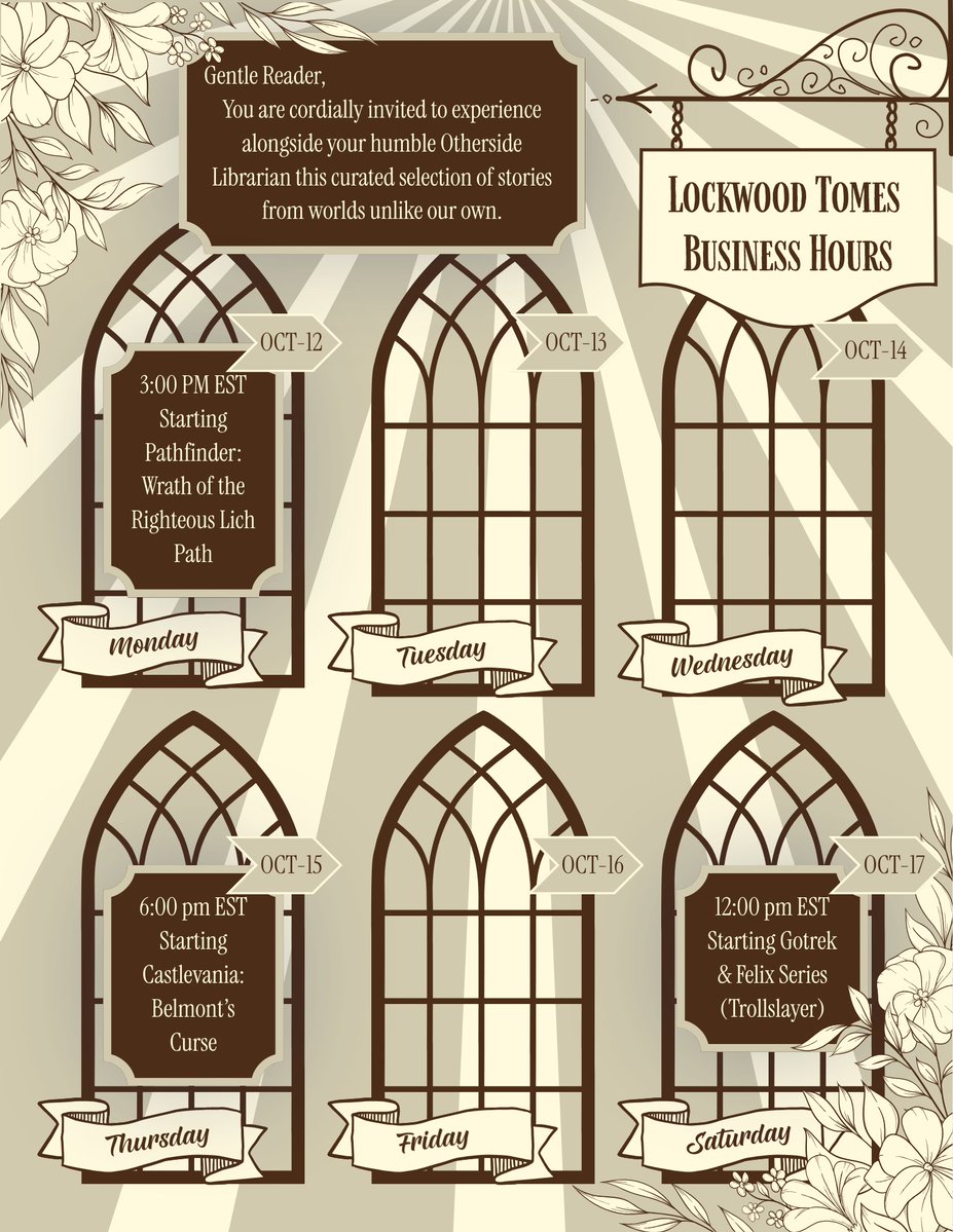 lockwoodtomes's tweet photo. the reading nook opens somewhat more officially this week! please tune into https://t.co/yrmZp7uqMn for a one-of-a-kind storytelling experience. #streaming #supportsmallstreamers #twitch #pathfinderwrathoftherighteous #castlevaniabelmontscurse #gotrekandfelix #tftos https://t.co/pLIpfi6OoB