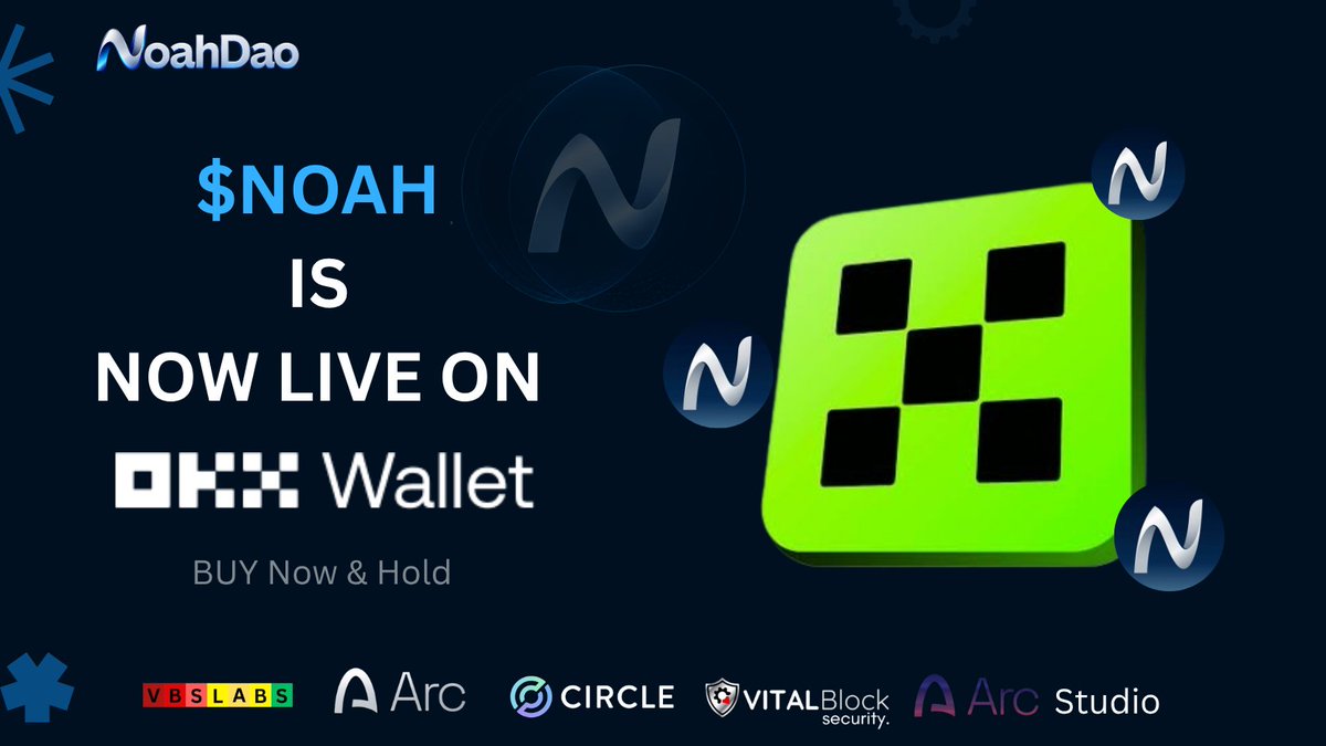 NoahDao_hq's tweet photo. 🛳🕊  The next big wave in Web3 has landed.
​$NOAH is officially LIVE and tradeable on OKX @wallet 🚀🔥

Tap below to start trading instantly:
👇👇👇
🔗 https://t.co/A2GnP4BfxU

​Whether you’re looking to secure your position early or add to your stack, smooth trading is now right at your fingertips. 

Opportunity favors those who move fast in this market don't blink and let this one pass you by! ⚡️💎

​keep loading up your bags Today, 
Huge Announcement Coming Soon 👀 

​#NOAH #OKXWallet #Crypto #Web3 #Altcoins #DeFi #Arc #ArcMainnet