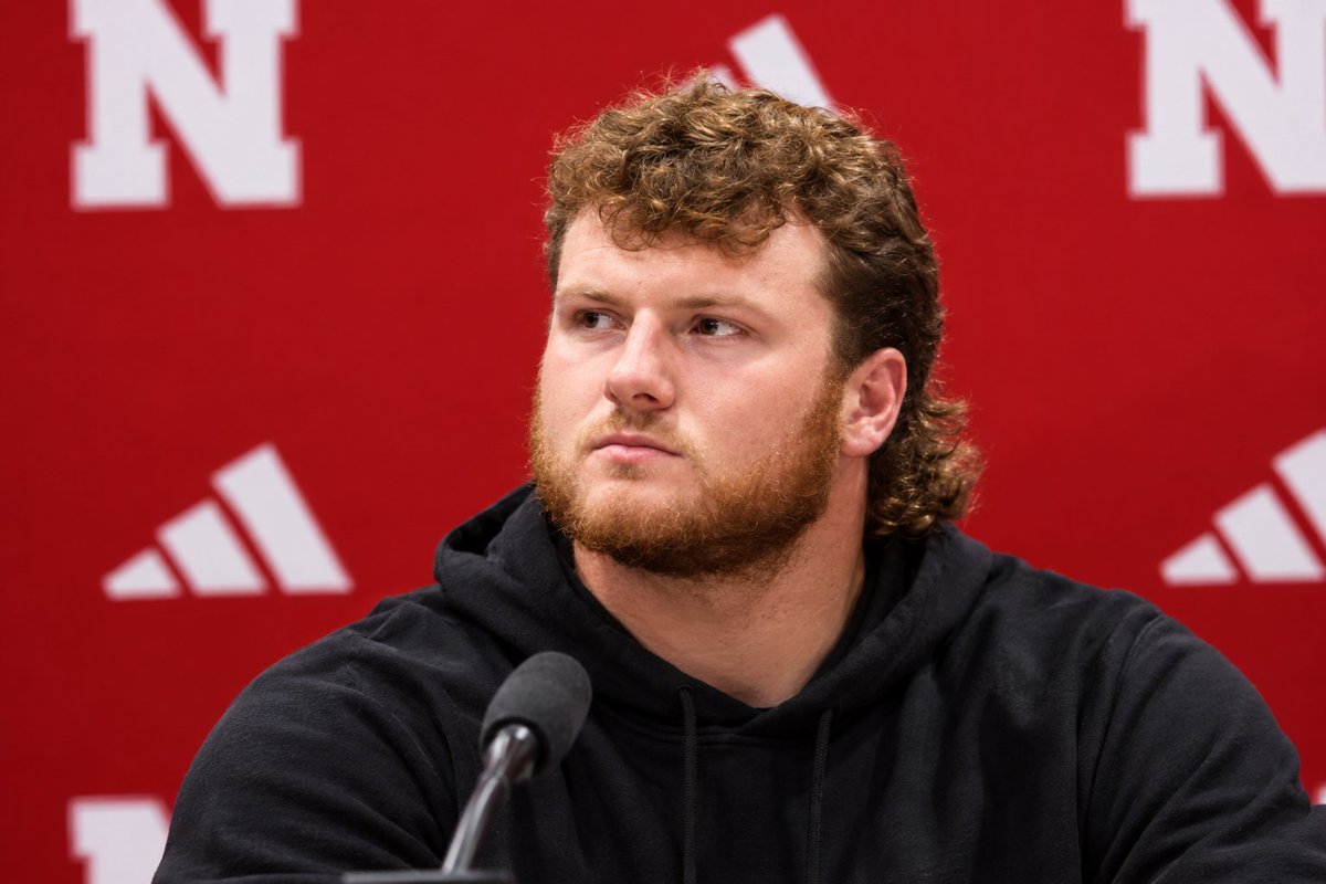 Victoria90zg's tweet photo. 🚨 Nebraska takes a major defensive hit! Star DL Riley Van Poppel is OUT against undefeated Indiana. Can the Huskers overcome this setback in their biggest test yet? 👀

 Get the latest! 👇
https://t.co/1LpIyZlZUs 

#Huskers #NebraskaFootball #CollegeFootball https://t.co/yAOtHz4fg1