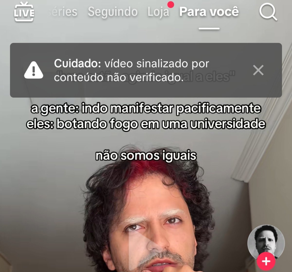 RedddSkulll's tweet photo. esses avisos. quase todo video da esquerda tem eles agora https://t.co/QHboFnS5QW