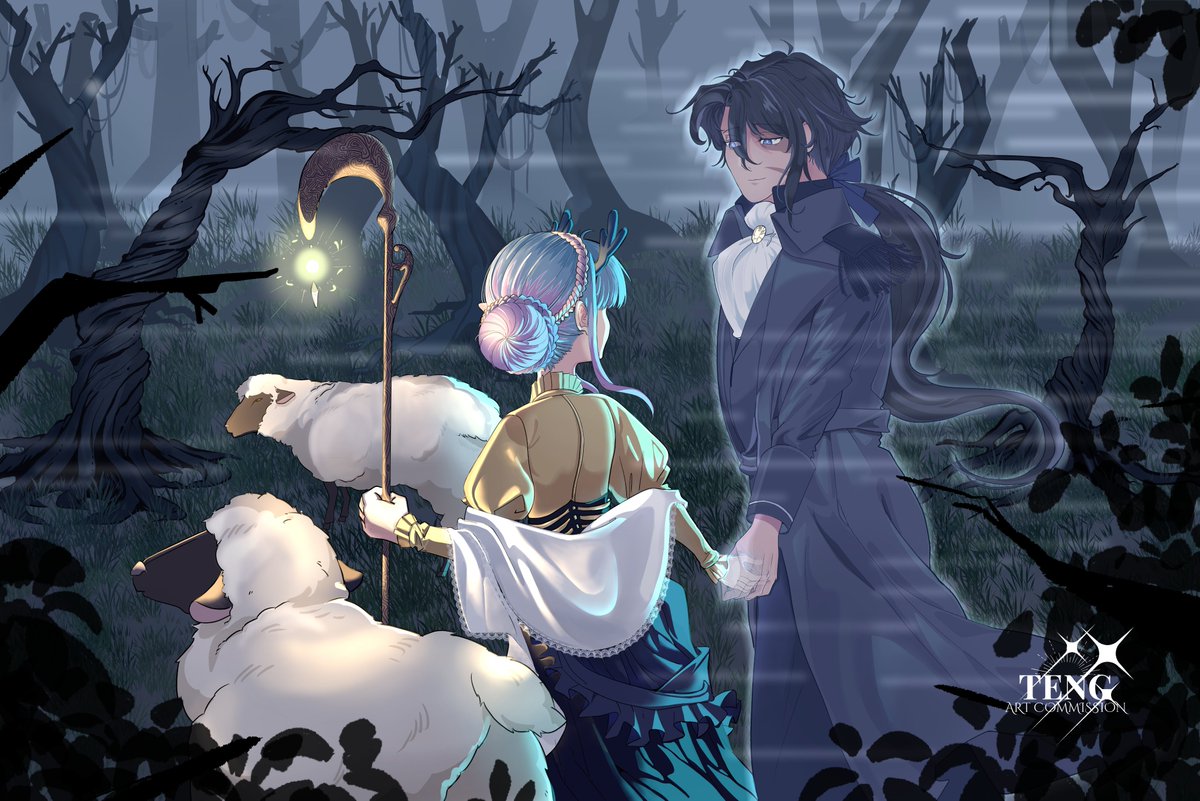 noeverie's tweet photo. [#Infixus26] #SilentAnthology

They no longer weep for their lost,
They no longer yell their grievances,
They no longer sound wrathful,
Their echoes drown into void,
While earth has its own sound,
The sheperd guide silently.

art by tengqiii https://t.co/5Ed3lZUk18
