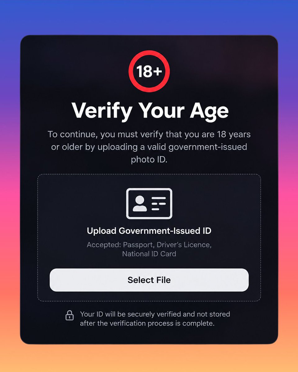 SourceVI's tweet photo. 🚨 BREAKING: GTA 6 will feature mandatory age verification, requiring all players to submit a valid government-issued photo ID and complete a facial recognition scan through their Rockstar Games account before accessing the game.

Players who fail verification will be denied access to GTA VI, even if they have already purchased the game. All purchases will remain non-refundable. ⚡ @thrill_com