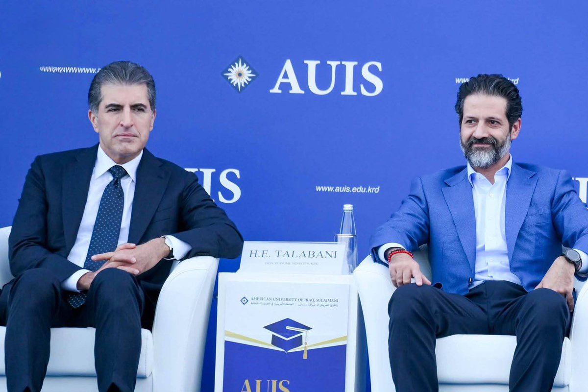 KamiarDolamari's tweet photo. بەشداریی سەرۆک نێچیرڤان بارزانی لە ئاهەنگی دەرچووانی زانکۆی ئەمریکی لە سلێمانی. https://t.co/BL25SDnFbx