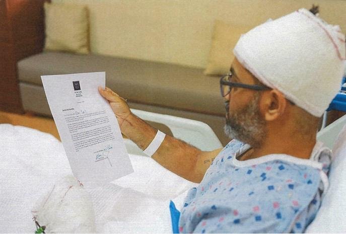 sidhant's tweet photo. Indian pilot Smit Machchhar reads letter by Israel President Isaac Herzog https://t.co/EovJeQL0bQ