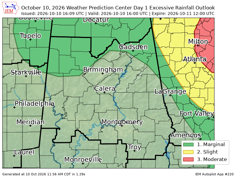MolleeStarr's tweet photo. WPC issues Day 1 Marginal Risk Excessive Rainfall Outlook at Oct 10, 16:09z for BMX https://t.co/ZUMxIyLxpC https://t.co/fx3vztSNJe
