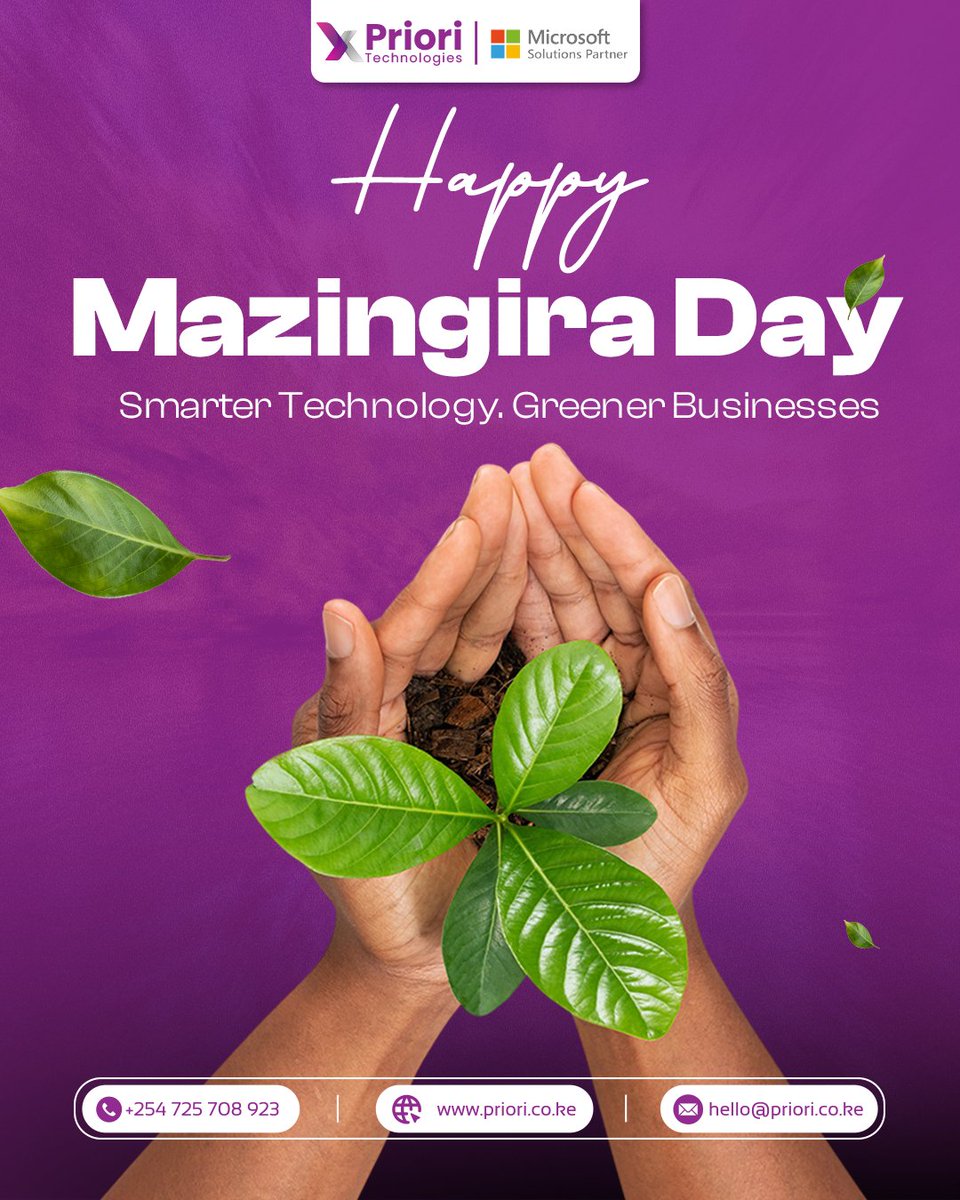 PrioriTechLtd's tweet photo. A greener future starts with us! 💚

#mazingiraday #sustainability #greentechnology #digitaltransformation #productivity #microsoftpartnerkenya #prioritechnologies https://t.co/QYcVu2IL55