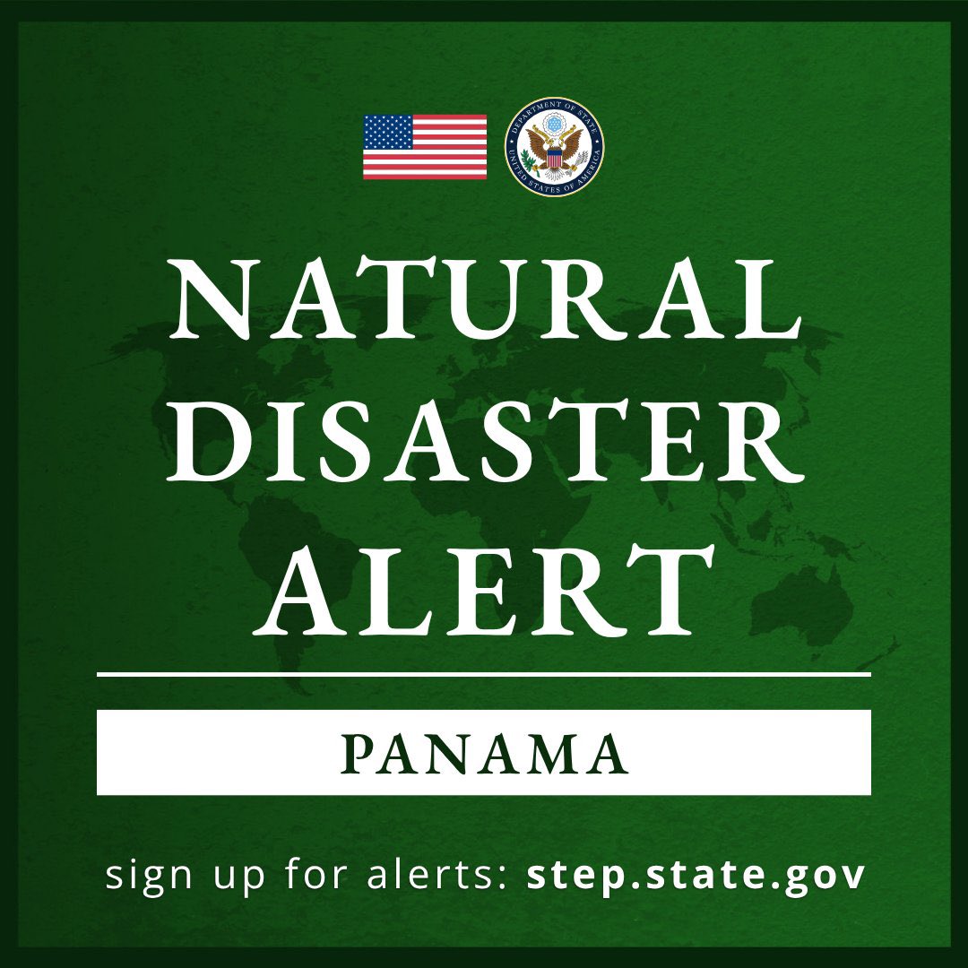 StateDept's tweet photo. The U.S. Department of State is assisting Americans in Panama following a magnitude 7.7 earthquake that struck on October 9. 

U.S. citizens should avoid damaged areas, stay away from the coast, follow local authorities’ guidance, and enroll in https://t.co/frxxAolGwy to receive the latest updates.