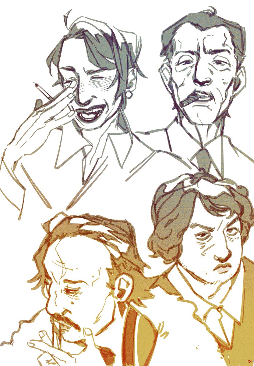 sontse___'s tweet photo. some #discoelysium men :) (smoker on the balcony, jules pidieu, tommy le homme &amp; garte) https://t.co/JRdWCebvE6