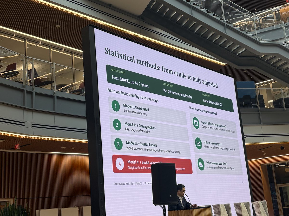 soni_suha's tweet photo. Green space visits and cardiovascular health - evidence from 1.09 MILLION @MethodistHosp adults. Nature as health infrastructure, not just scenery. Prevention is everywhere. @C3PH_HM @HMethodistCV @Sadeer_AlKindi #PreventiveCardiology #CardioTwitter https://t.co/OqC1v6FvZi