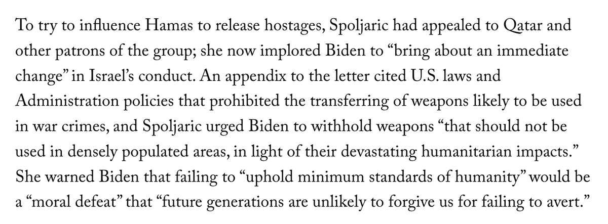 AdHaque110's tweet photo. In March 2024, the ICRC President warned Biden that failing to “uphold minimum standards of humanity”in Gaza would be a “moral defeat” that “future generations are unlikely to forgive us for failing to avert.”

Biden didn't listen. And here we are. https://t.co/Vhx1yz2r0r