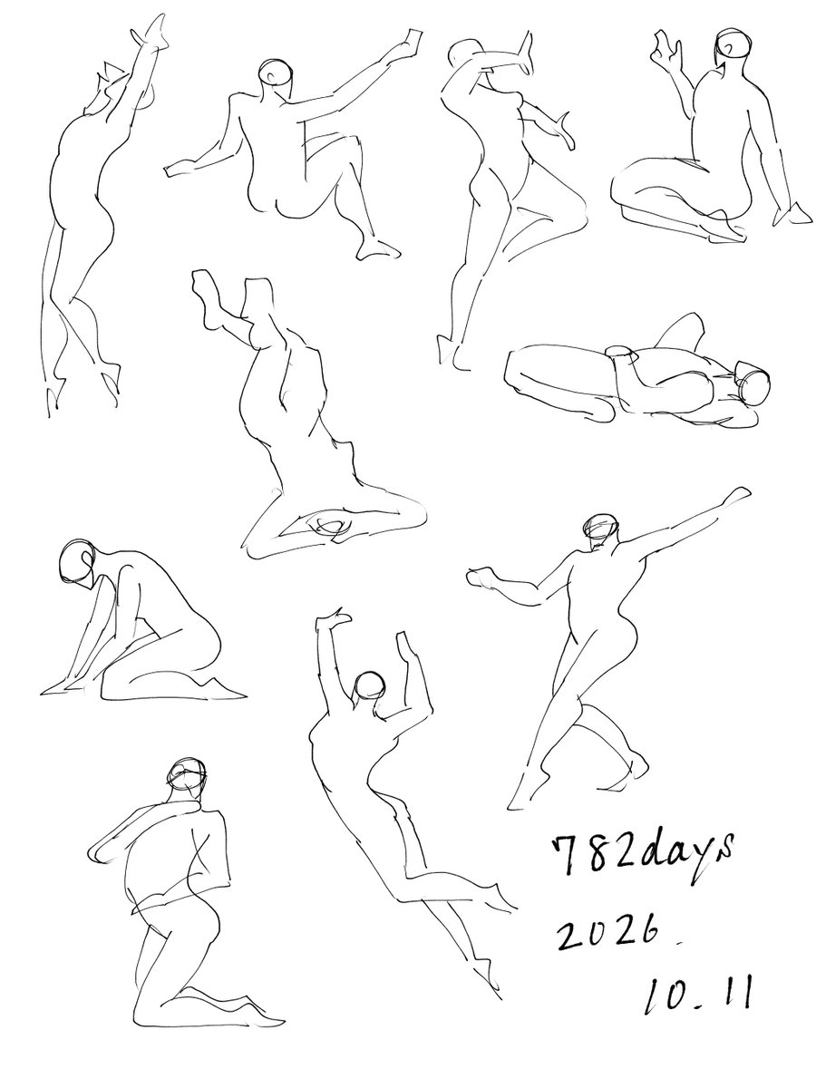 nekoyoshi_fox's tweet photo. 30秒ドローイング(782日目)
#posemaniacs @posemaniacsより
#日々描く  #イラスト練習中 https://t.co/wh6sa2J88Y