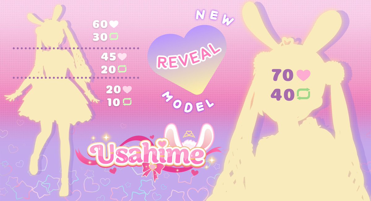 UsahimeVT's tweet photo. 🩷🥕 2.0 MODEL REVEAL 🥕🩷

A royal transformation is upon us...Bunny Brigade, it's time to lend your princess your strength .ᐟ.ᐟ.ᐟ

♡ + ↺ to unlock &amp; set a debut date .ᐟ.ᐟ.ᐟ

꒰  #Vtuber 🥕 #ModelReveal ��� #VtuberDebut  ꒱ https://t.co/NqT3aAYxz4