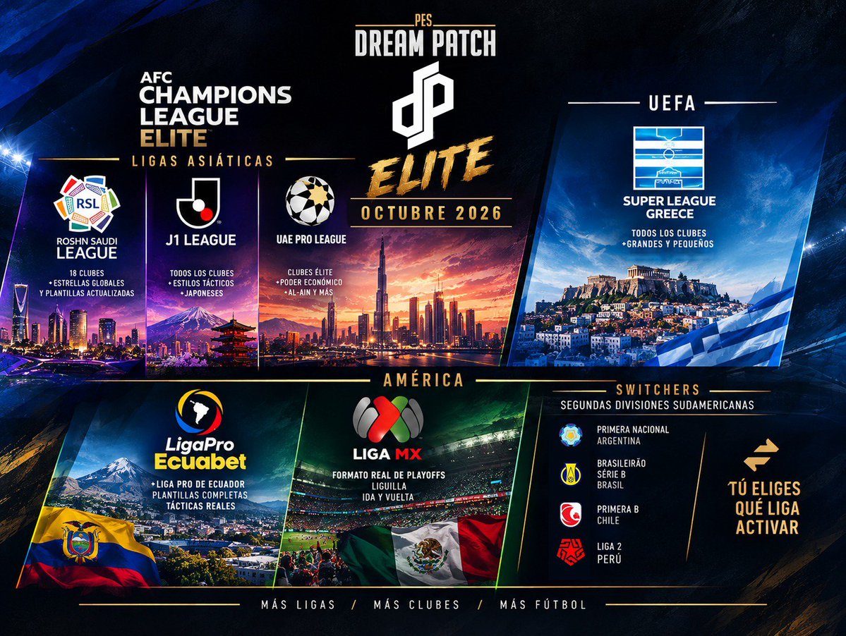 PESDreamPatch's tweet photo. Actualización exclusiva para el Tier Élite
https://t.co/UjpmmkI4uP https://t.co/5A0UP0cdrR