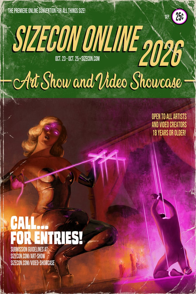 SizeCon's tweet photo. Tomorrow, October 11th is the final day to submit entries for the SizeCon Online Art Show, Video Showcase and Game Jam! 💚💚

As long as it is October 11th somewhere in the world you have time to enter!

https://t.co/h3U4yuFoTq
https://t.co/9541OQjU8L
https://t.co/Y6QFGgKY9P https://t.co/WgNEzLkWV5