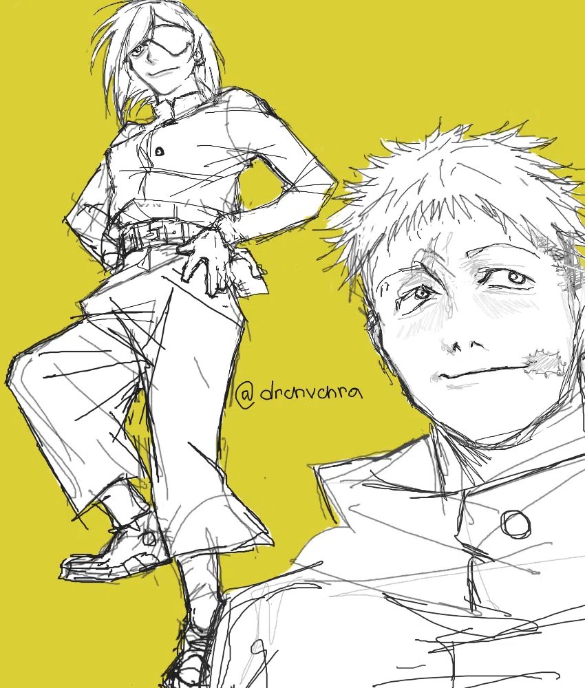 drchvchra1's tweet photo. iconic duo #jjk #jujutsukaisen #nobara #itadori https://t.co/liZpKsIsHR