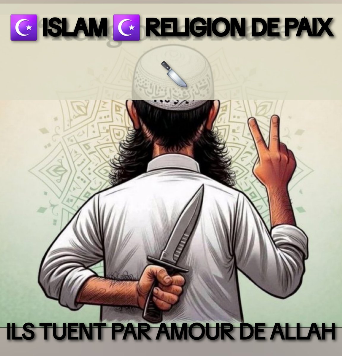 GaudinDesi746's tweet photo. L'ISLAM LA SEULE RELIGION ☪️ DE PAIX, qui tue par Amour de leur Allah ! 

Bataclan ... 
Nice .. 
Nos profs ... 
Nos enfants ... 
Toutes les personnes tuées et massacrées par les déséquilibrés de l'islam ☪️

Une secte qui tue par Amour 
À chaque cris .. Allah est grand ! https://t.co/9X5XQ9dIxS