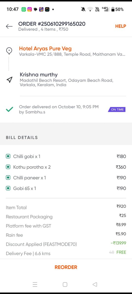 Krishna31341593's tweet photo. @Swiggy @SwiggyCares please refer attached photos I have ordered dry panner and gobi chilly and delivered watery gravy food hence it connected your customer support for refund but they ware not giving the same &amp; food and not at all we used it is still there as it is. Give refund https://t.co/WbAi8QjK5f