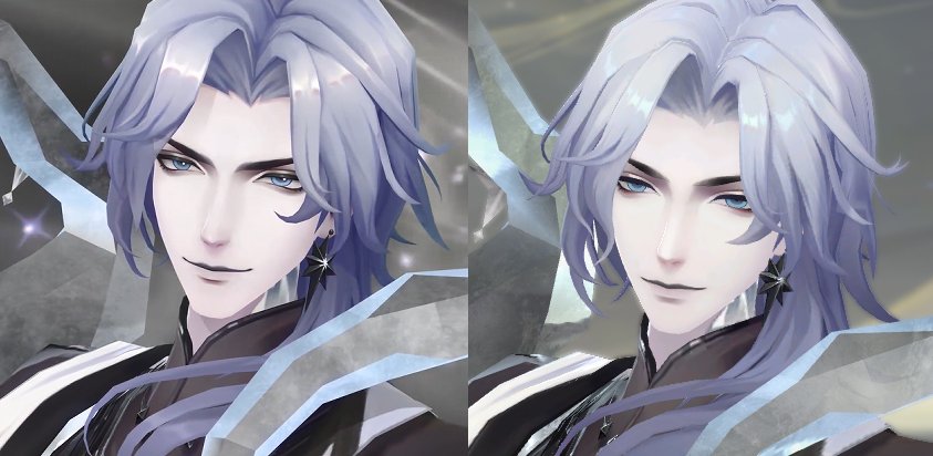 another_water's tweet photo. in case yall dont know (i bet) tsuku default model was adjusted a while ago. left old right new https://t.co/FXPK0CjERr