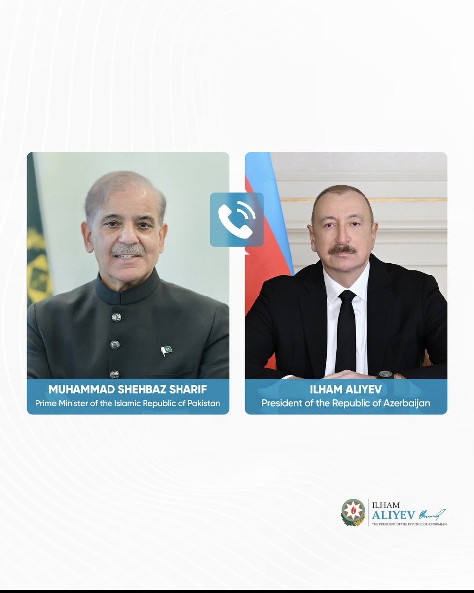 AzEmbPak's tweet photo. On October 10, President of the Republic of #Azerbaijan Ilham Aliyev and Prime Minister of the Islamic Republic of #Pakistan Muhammad Shehbaz Sharif held a telephone conversation.

https://t.co/YZfP2mRn2S https://t.co/XNRVir5dwg
