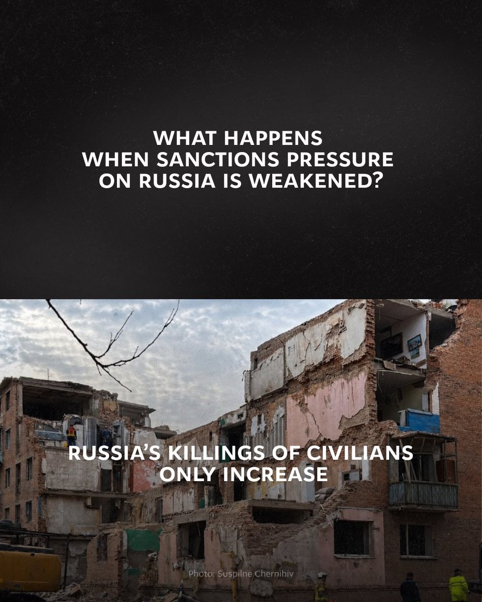 MFA_Ukraine's tweet photo. Over the past weeks, several decisions have been taken to ease pressure on Moscow – from removing Russian oligarchs from sanctions lists to easing restrictions on Russian diesel. Yet Moscow responded immediately with more attacks on Ukraine.

In the past week alone, Russia has struck a residential building in Pryluky, dropped aerial bombs on ordinary city buses in Kramatorsk, and relentlessly attacked Kyiv’s energy infrastructure and critical infrastructure in Dnipro, Kharkiv, Odesa and other cities. Over the past few days, Russian attacks have killed over 80 people and injured more than 200. 

Today, Russian strikes on residential buildings in Zaporizhzhia killed at least 20 people, including three children.

Weakness cannot bring peace closer. Peace requires strength. Pressure on Moscow must increase to force Russia to end its aggression.